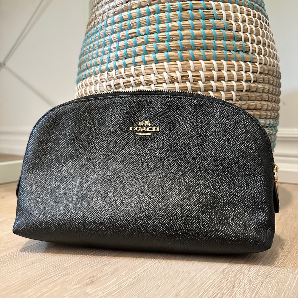 Coach Black Leather Pouch